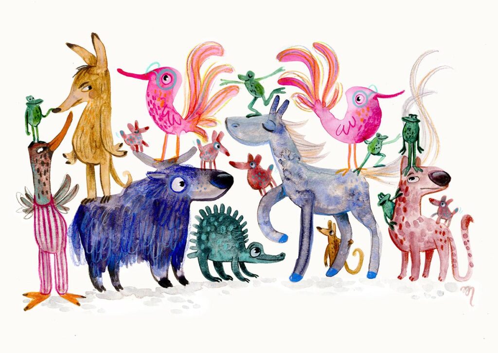 K1600_Animal-Parade-mixed-media-Katrin-Meiller