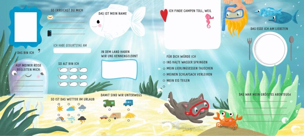 K1600_Camping Freundebuch Unter Wasser Lily Baron