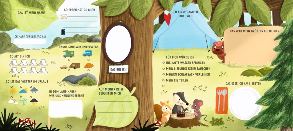 K1600_Camping Freundebuch Wald Lily Baron